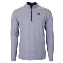 MLB Seattle Mariners Cutter & Buck Virtue Eco Pique Micro Stripe Quarter-Zip Jacket