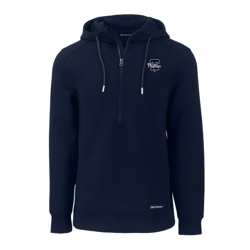 MLB Philadelphia Phillies Cutter & Buck Roam Eco Recycled Tri-Blend Half-Zip Hoodie