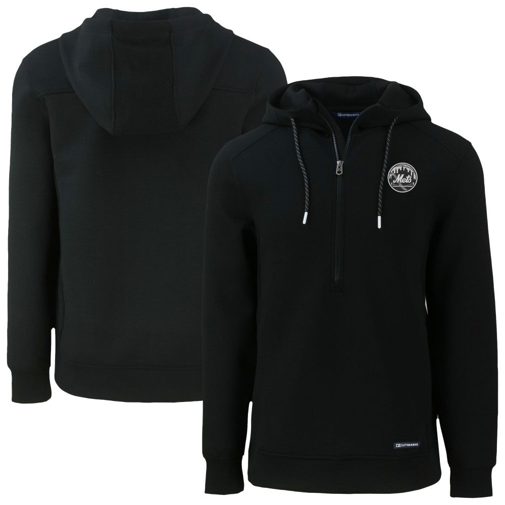 MLB New York Mets Cutter & Buck Roam Eco Recycled Tri-Blend Half-Zip Hoodie