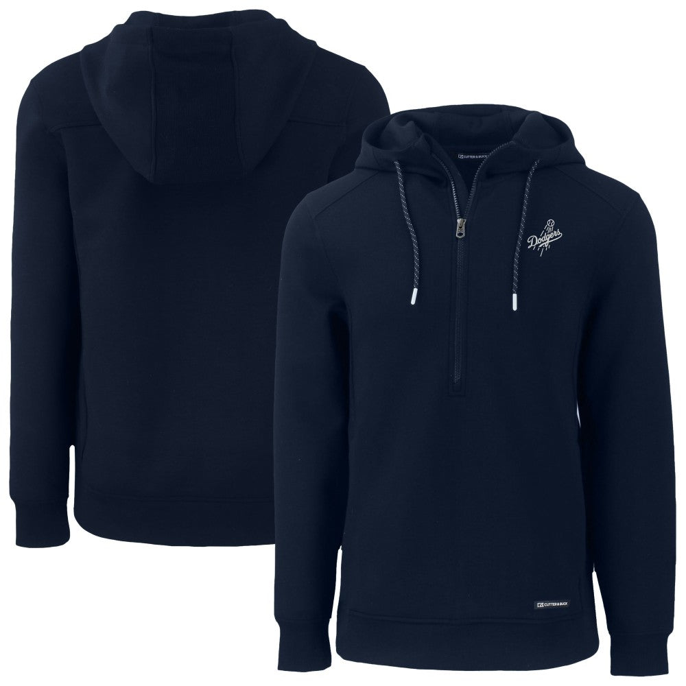 MLB Los Angeles Dodgers Cutter & Buck Roam Eco Recycled Tri-Blend Half-Zip Hoodie