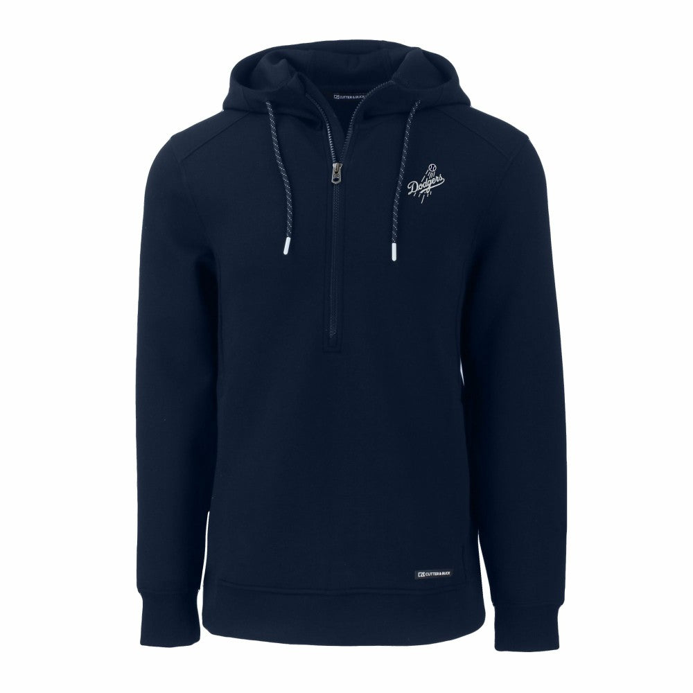 MLB Los Angeles Dodgers Cutter & Buck Roam Eco Recycled Tri-Blend Half-Zip Hoodie