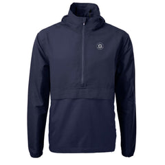 MLB Seattle Mariners Cutter & Buck Charter Eco Recycled Anorak Half-Zip Hoodie Jacket