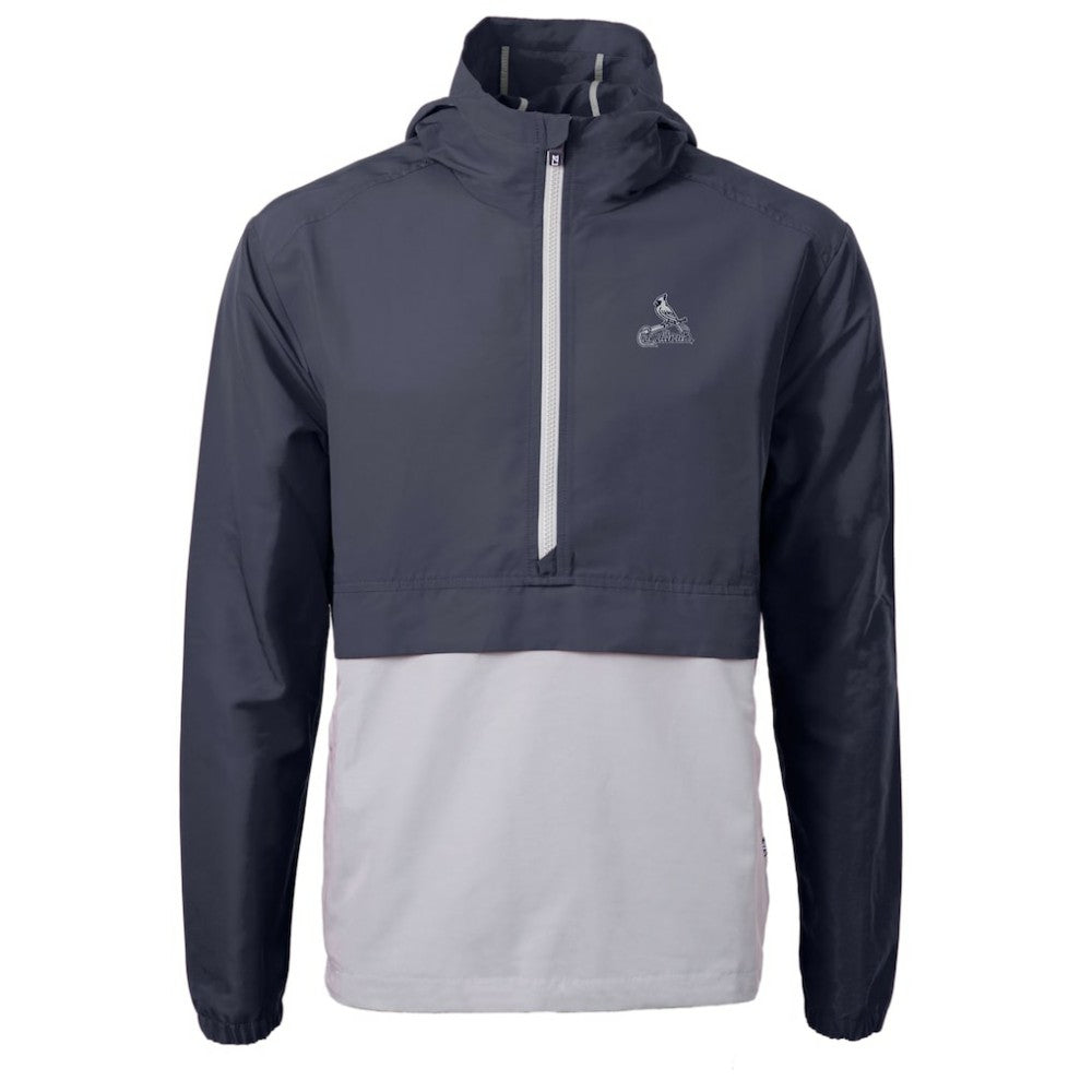 MLB St. Louis Cardinals Cutter & Buck Charter Eco Recycled Anorak Half-Zip Hoodie Jacket