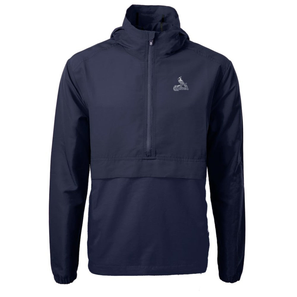MLB St. Louis Cardinals Cutter & Buck Charter Eco Recycled Anorak Half-Zip Hoodie Jacket