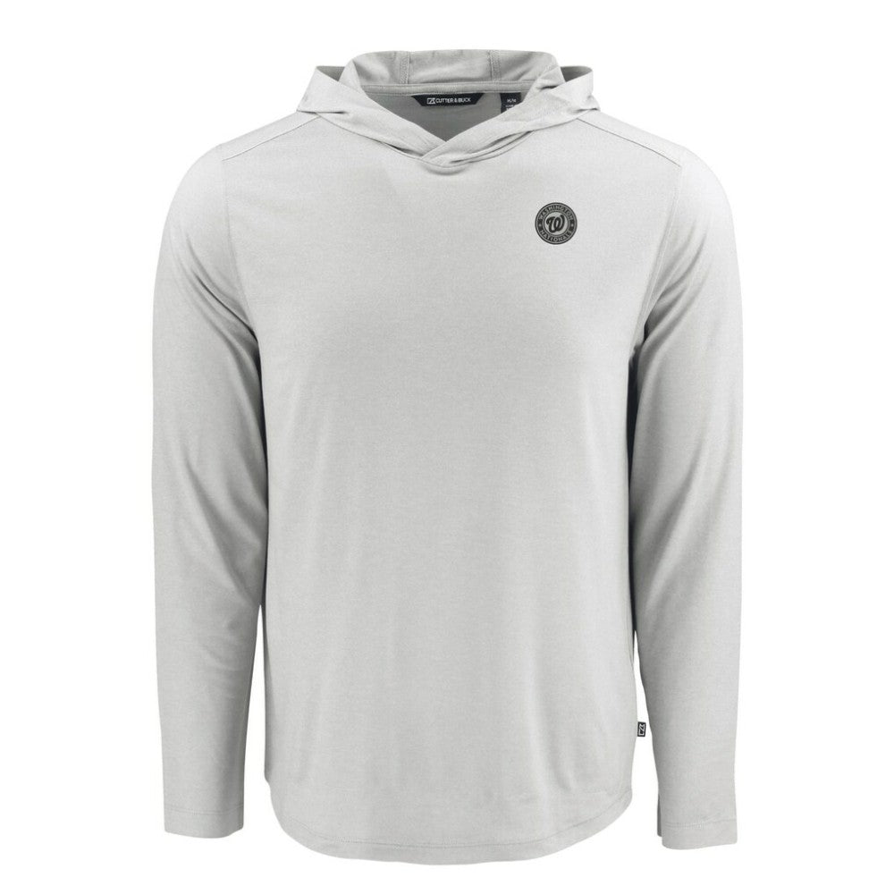 MLB Washington Nationals Cutter & Buck Coastline Epic Comfort Eco Recycled Long Sleeve Hoodie T-Shirt