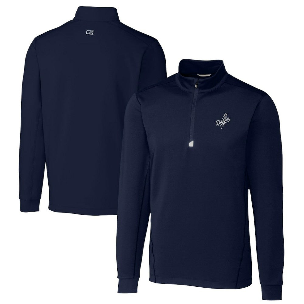 MLB Los Angeles Dodgers Cutter & Buck Big & Tall Traverse Stretch Quarter-Zip Pullover Top