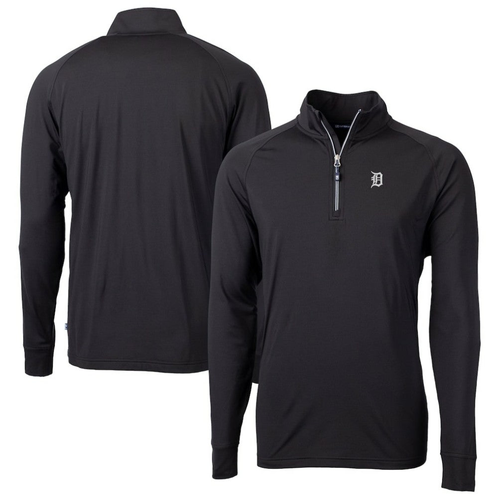 MLB Detroit Tigers Cutter & Buck Big & Tall Adapt Eco DryTec Raglan Quarter-Zip Jacket