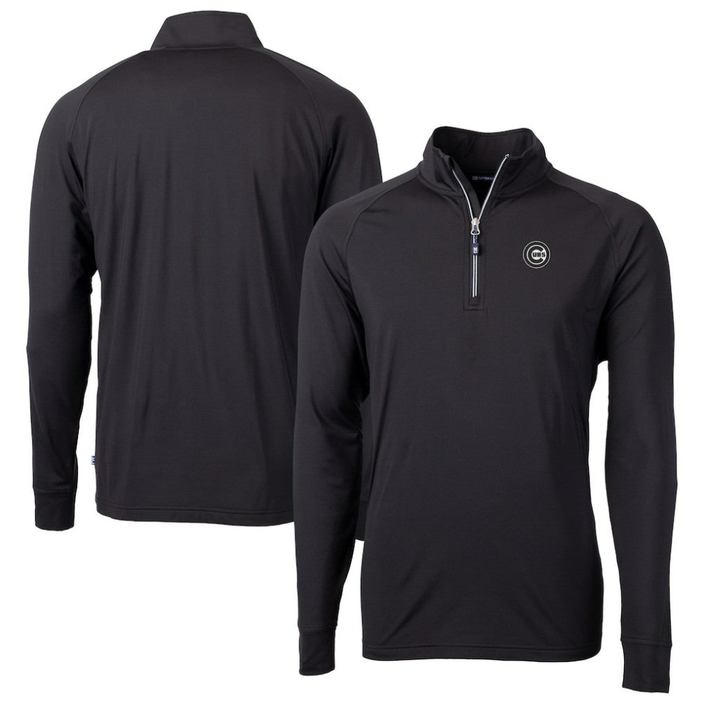 MLB Chicago Cubs Cutter & Buck Big & Tall Adapt Eco DryTec Raglan Quarter-Zip Jacket
