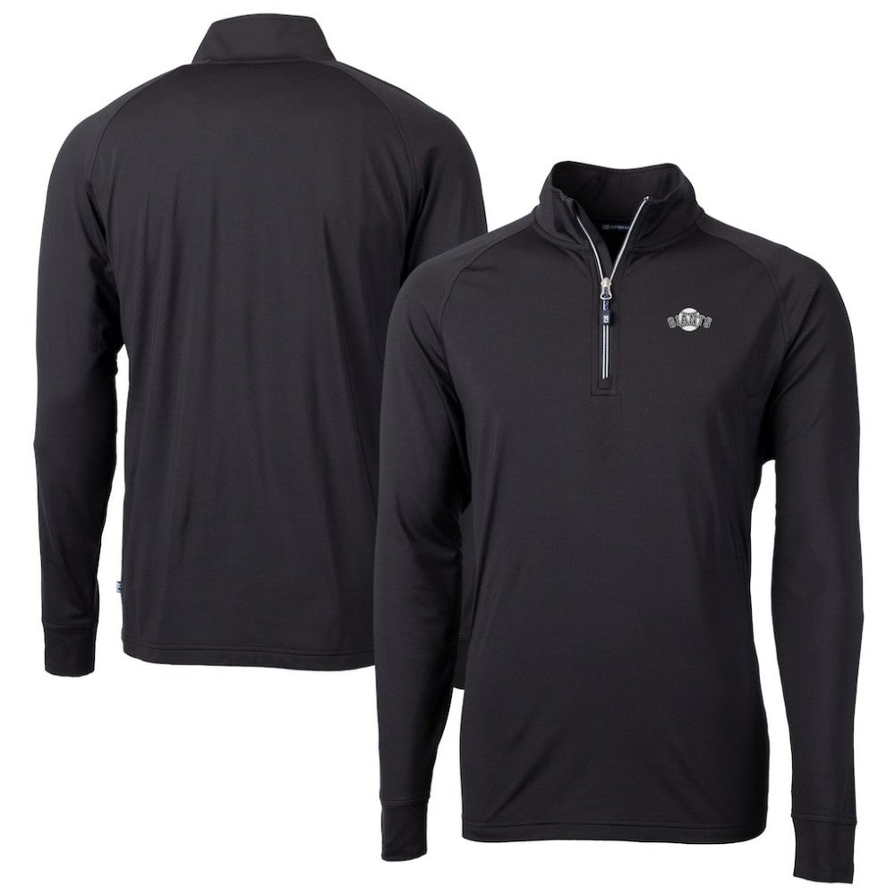 MLB San Francisco Giants Cutter & Buck Big & Tall Adapt Eco DryTec Raglan Quarter-Zip Jacket