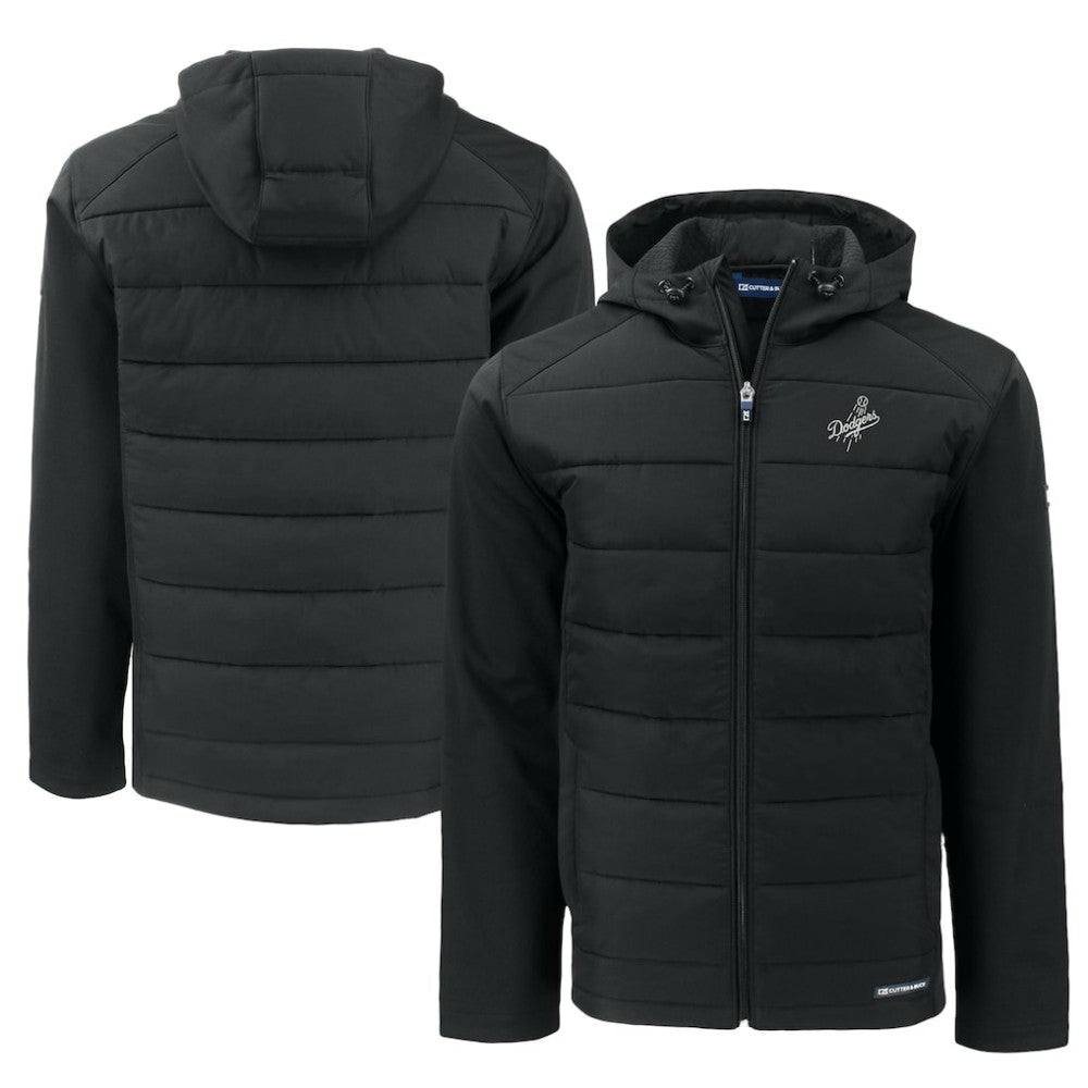 MLB Los Angeles Dodgers Cutter & Buck Big & Tall Evoke Hybrid Eco Softshell Recycled Full-Zip Hooded PrimaLoft Jacket