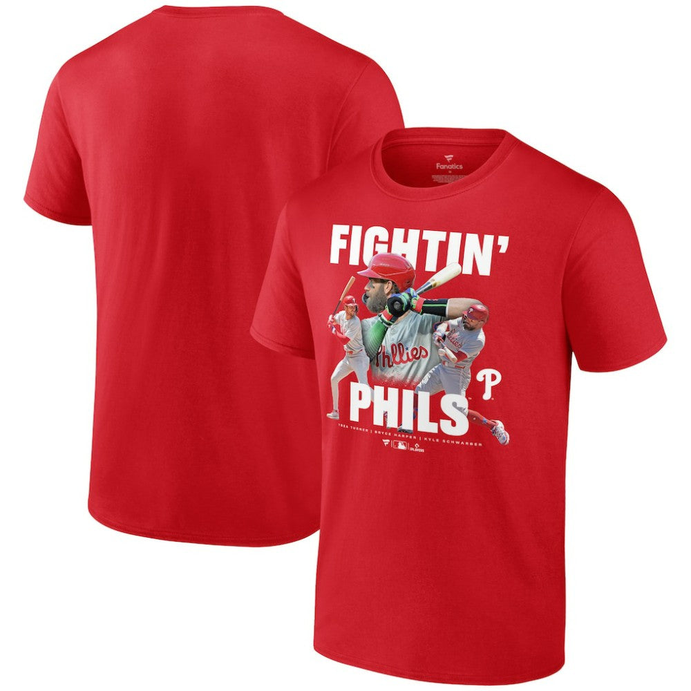 MLB Trea Turner, Bryce Harper, & Kyle Schwarber Philadelphia Phillies Fightin Phils T-Shirt