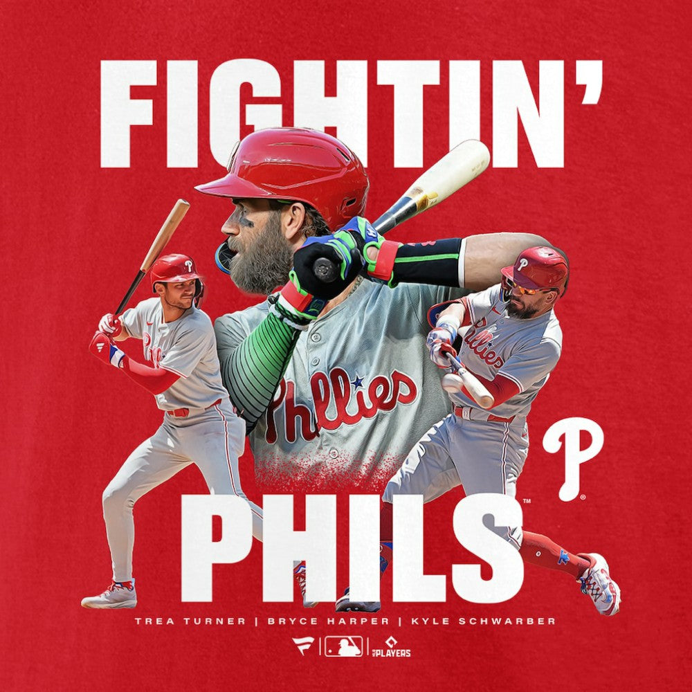 MLB Trea Turner, Bryce Harper, & Kyle Schwarber Philadelphia Phillies Fightin Phils T-Shirt