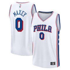 NBA Tyrese Maxey Philadelphia 76ers Youth Fast Break Replica Player Jersey