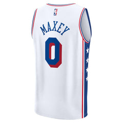 NBA Tyrese Maxey Philadelphia 76ers Youth Fast Break Replica Player Jersey