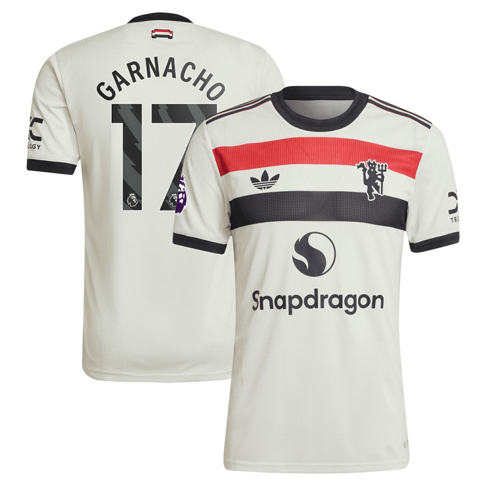 Alejandro Garnacho Manchester United Originals 2024/25 Third Jersey - Adidas Cream
