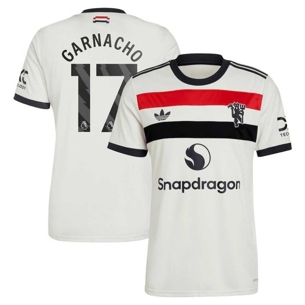 Alejandro Garnacho Manchester United Originals 2024/25 Third Replica Jersey - Adidas Cream