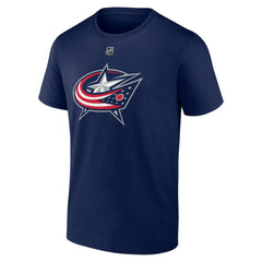 NHL Navy Adam Fantilli Columbus Blue Jackets Fanatics Authentic Stack Name & Number T-Shirt