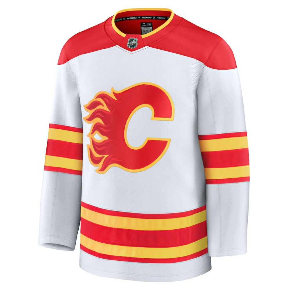 NHL White Calgary Flames Fanatics Away Premium Jersey