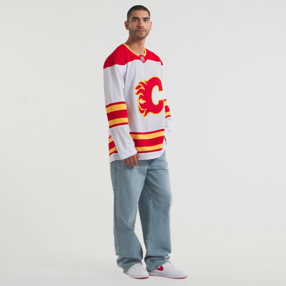 NHL White Calgary Flames Fanatics Away Premium Jersey