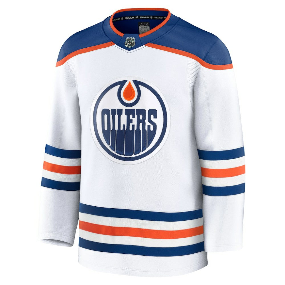 NHL White Edmonton Oilers Fanatics Away Premium Jersey