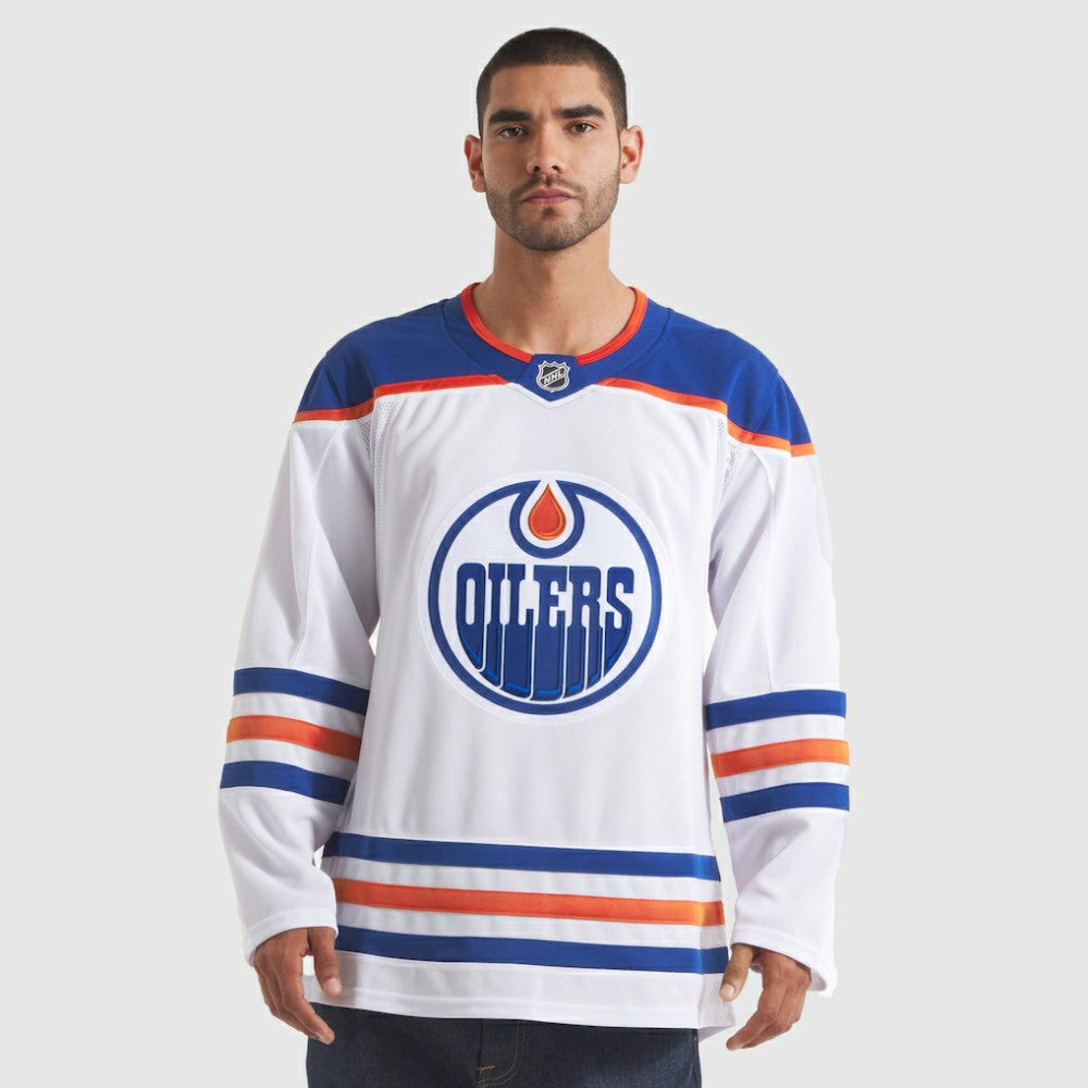 NHL White Edmonton Oilers Fanatics Away Premium Jersey