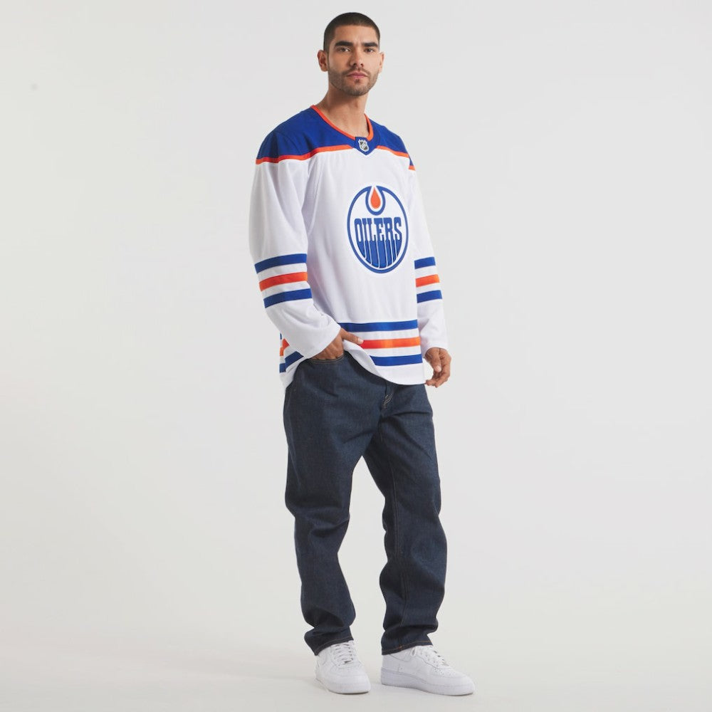 NHL White Edmonton Oilers Fanatics Away Premium Jersey