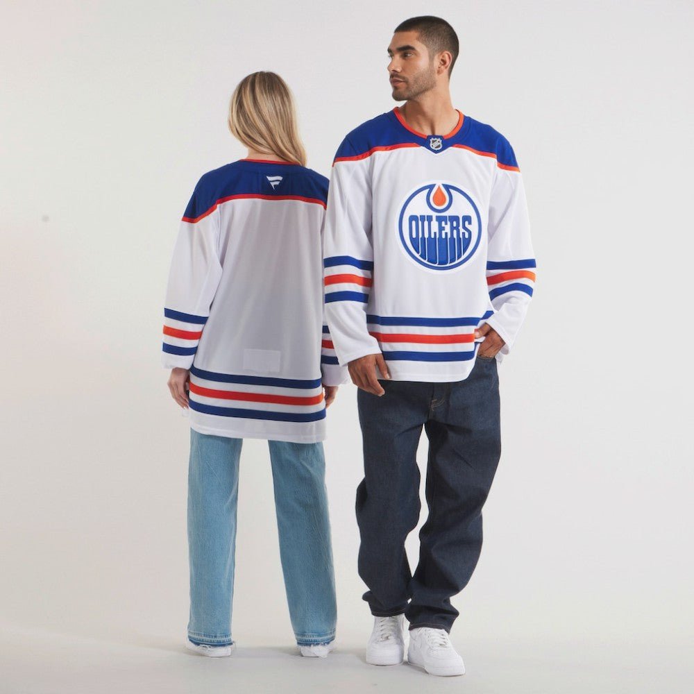 NHL White Edmonton Oilers Fanatics Away Premium Jersey