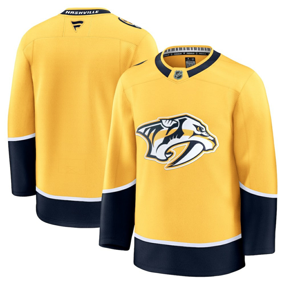 NHL Yellow Nashville Predators Fanatics Home Premium Jersey