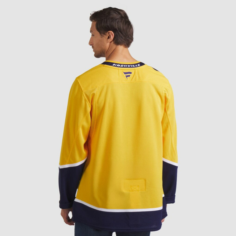 NHL Yellow Nashville Predators Fanatics Home Premium Jersey
