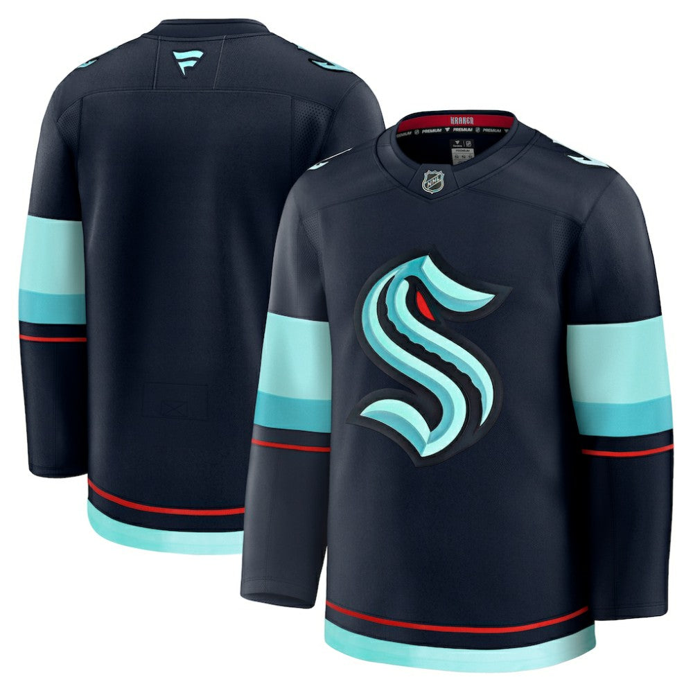 NHL Deep Sea Blue Seattle Kraken Fanatics Home Premium Jersey