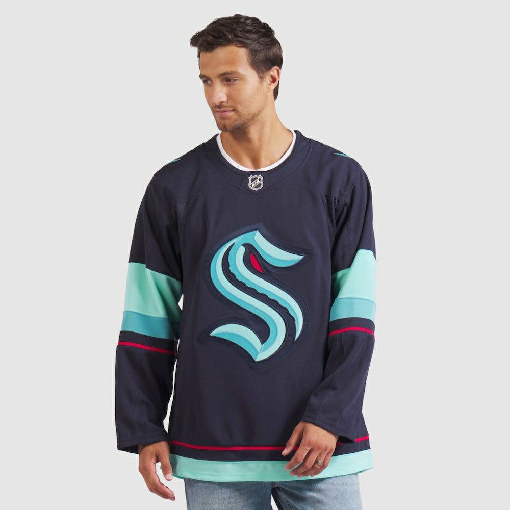 NHL Deep Sea Blue Seattle Kraken Fanatics Home Premium Jersey