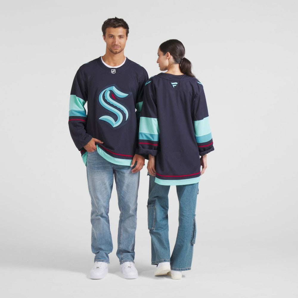 NHL Deep Sea Blue Seattle Kraken Fanatics Home Premium Jersey