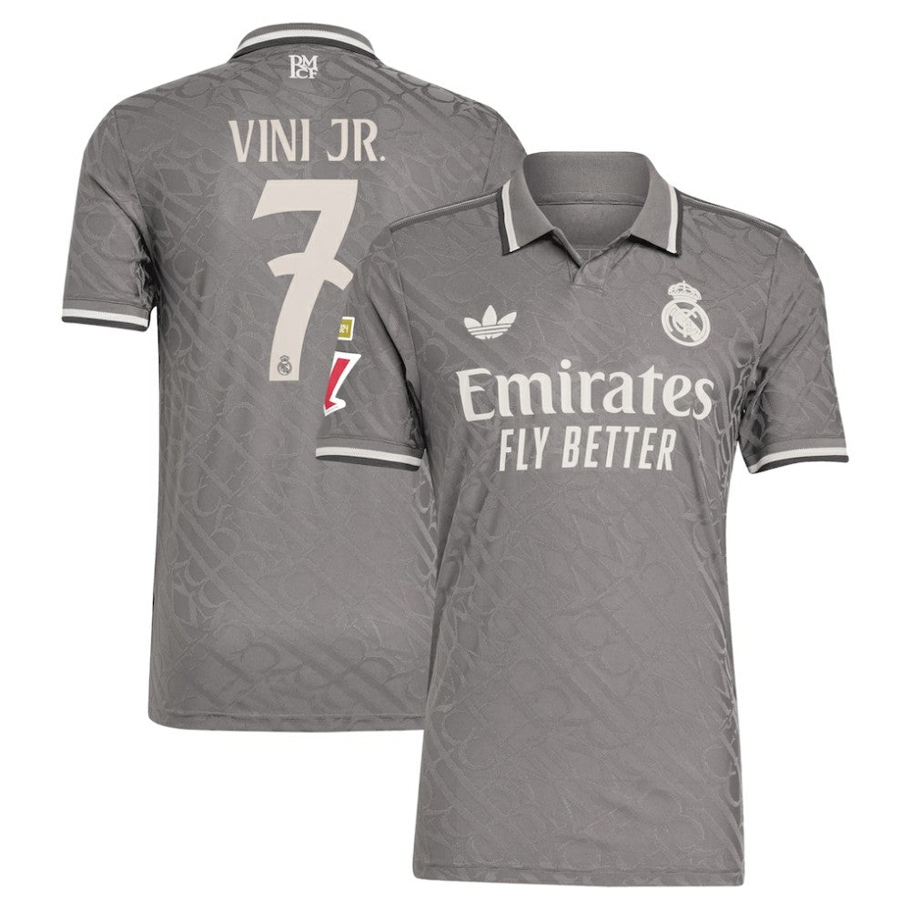 Vini Jr. Real Madrid Originals 2024/25 Third Player Jersey - Adidas Charcoal