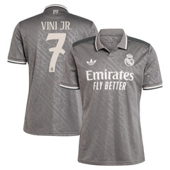 Vini Jr. Real Madrid Originals 2024/25 Third Replica Player Jersey - Adidas Charcoal