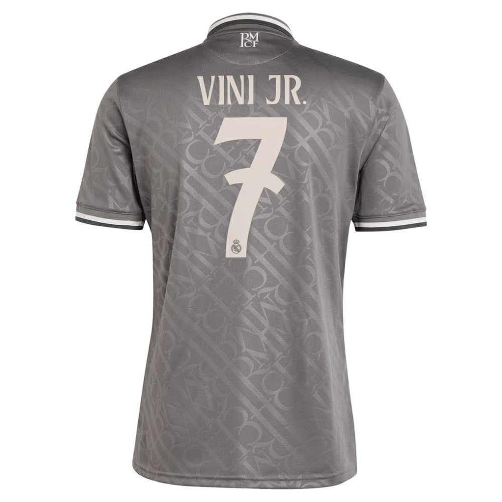 Vini Jr. Real Madrid Originals 2024/25 Third Replica Player Jersey - Adidas Charcoal