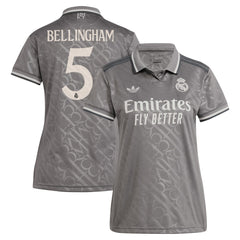 Jude Bellingham Real Madrid Originals Women's 2024/25 Third Replica Player Jersey - Adidas Charcoal