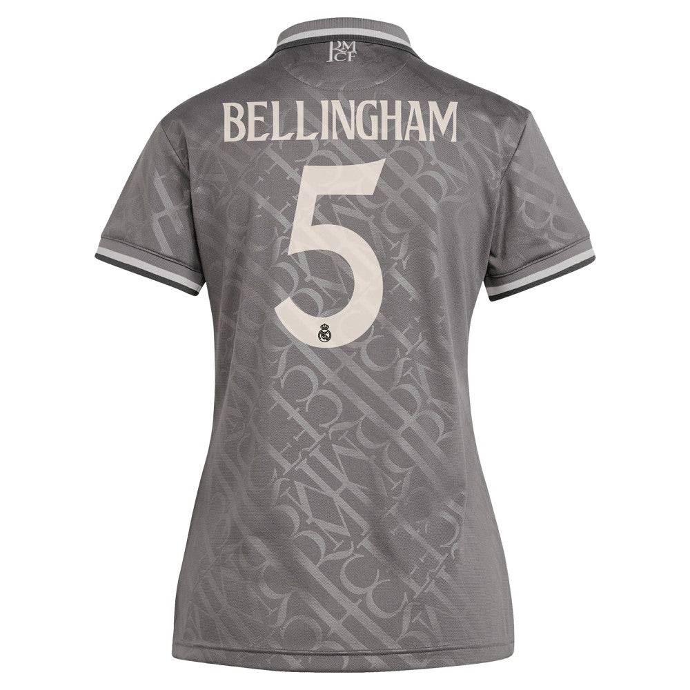Jude Bellingham Real Madrid Originals Women's 2024/25 Third Replica Player Jersey - Adidas Charcoal