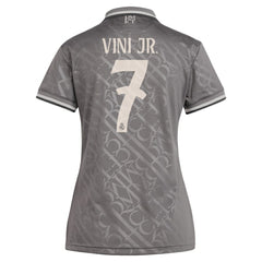 Vini Jr. Real Madrid Originals Women's 2024/25 Third Replica Player Jersey - Adidas Charcoal