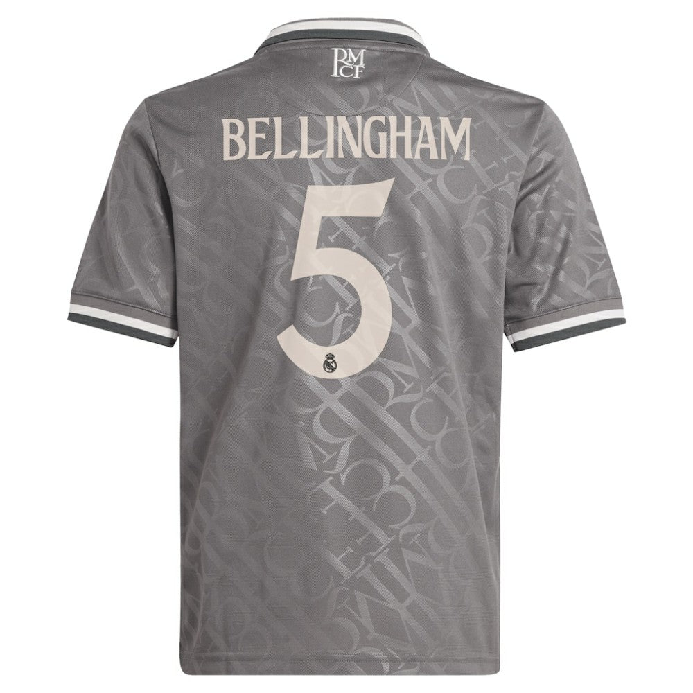 Jude Bellingham Real Madrid Originals Youth 2024/25 Third Replica Player Jersey - Adidas Charcoal