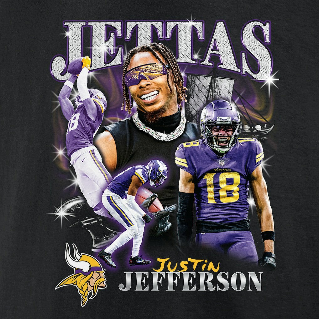 Justin Jefferson  Notorious Player Graphic T-Shirt - Minnesota Vikings