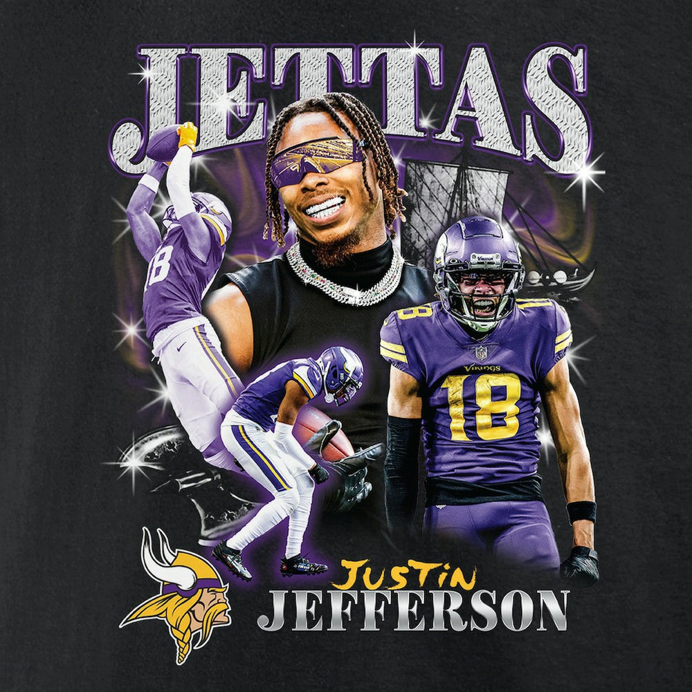 Justin Jefferson  Notorious Player Graphic T-Shirt - Minnesota Vikings
