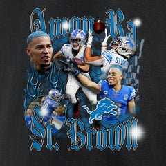 Amon-Ra St. Brown  Notorious Player Graphic T-Shirt - Detroit Lions