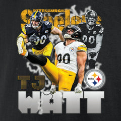 T.J. Watt  Notorious Player Graphic T-Shirt - Pittsburgh Steelers