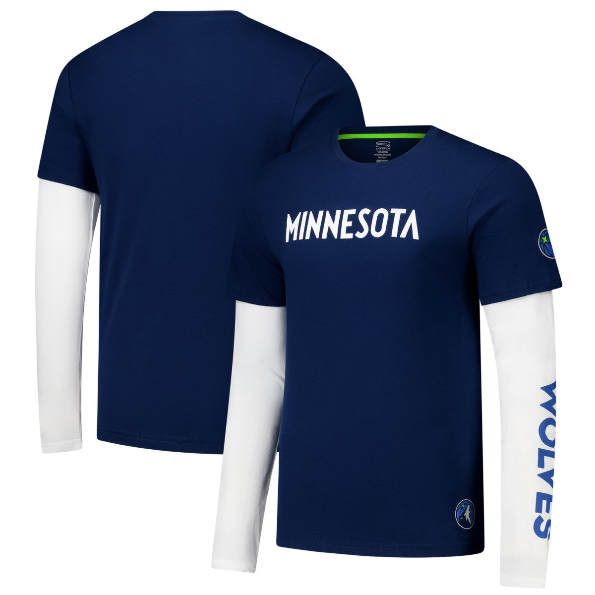 NBA Minnesota Timberwolves Stadium Essentials Unisex Spectator Twofer Long Sleeve T-Shirt