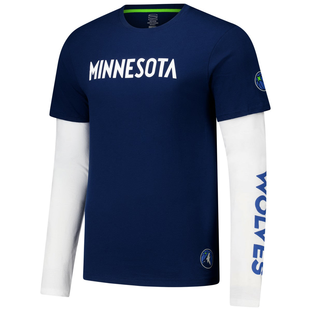 NBA Minnesota Timberwolves Stadium Essentials Unisex Spectator Twofer Long Sleeve T-Shirt