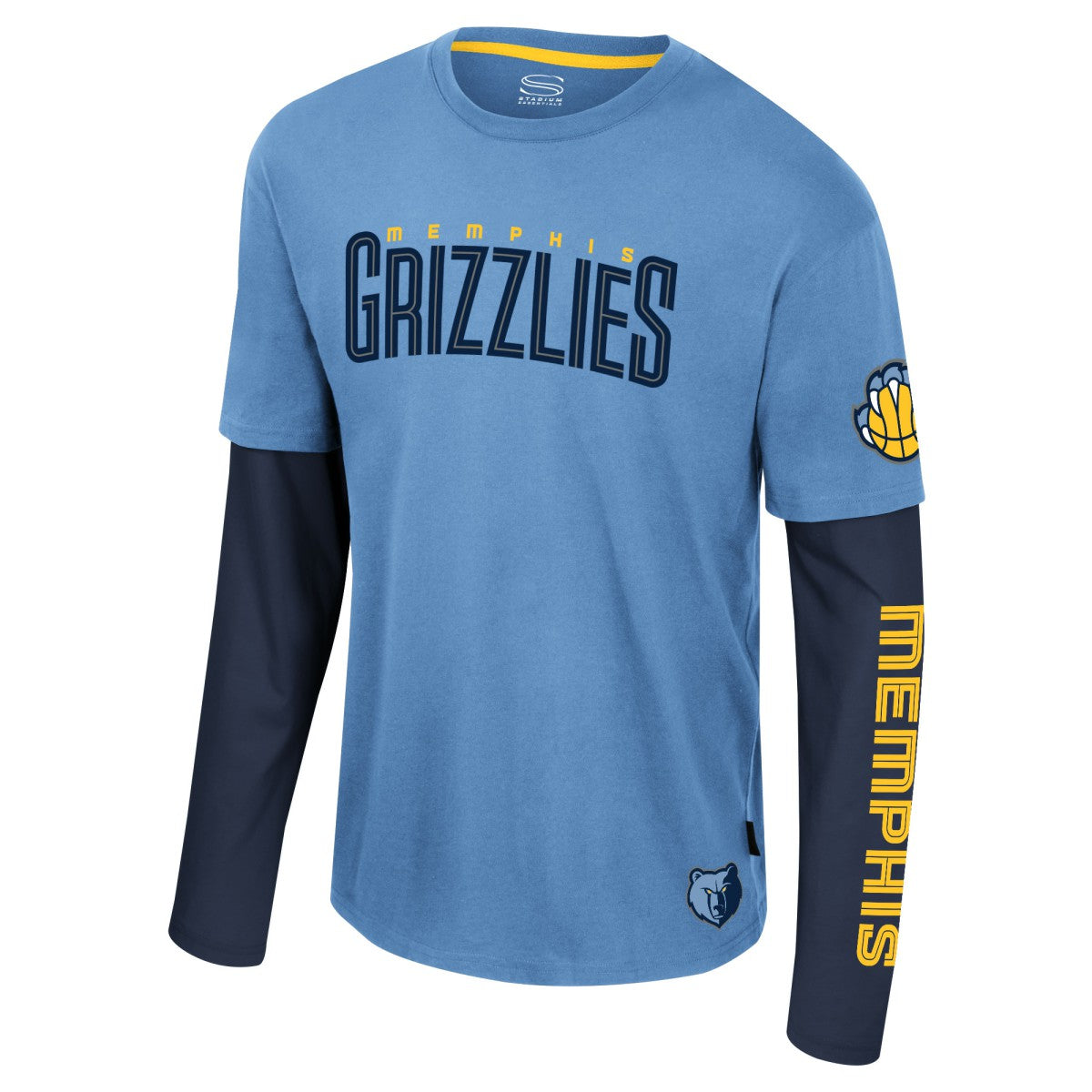 NBA Memphis Grizzlies Stadium Essentials Unisex Spectator 2fer Long Sleeve T-Shirt