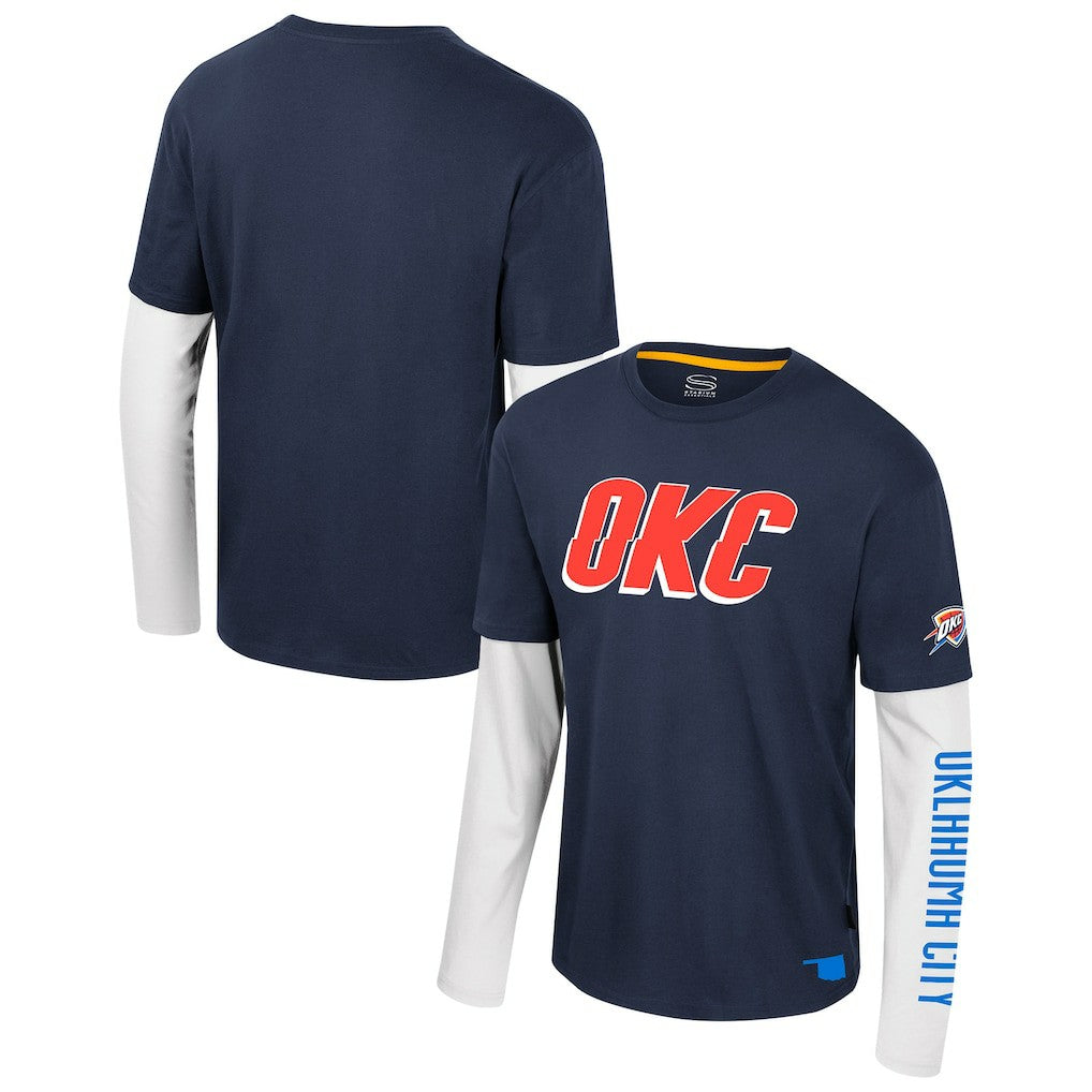 NBA Oklahoma City Thunder Stadium Essentials Unisex Spectator 2fer Long Sleeve T-Shirt