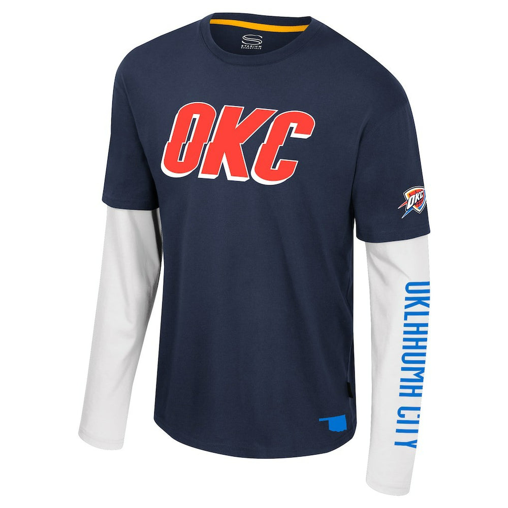 NBA Oklahoma City Thunder Stadium Essentials Unisex Spectator 2fer Long Sleeve T-Shirt