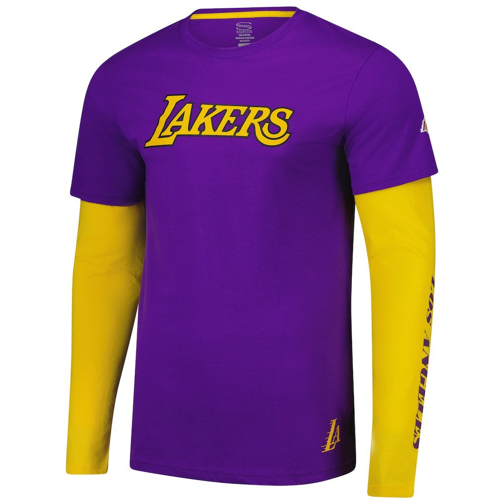 NBA Los Angeles Lakers Stadium Essentials Unisex Spectator 2fer Long Sleeve T-Shirt