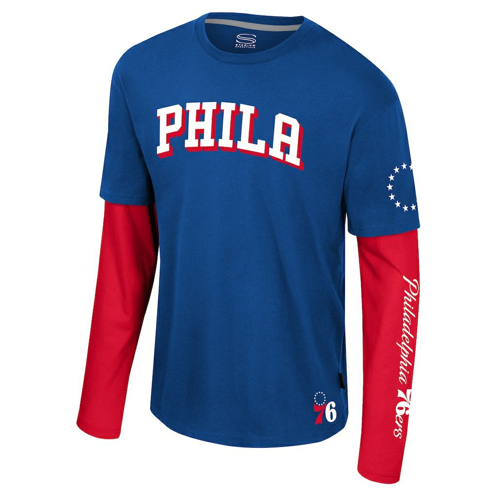 NBA Philadelphia 76ers Stadium Essentials Unisex Spectator 2fer Long Sleeve T-Shirt